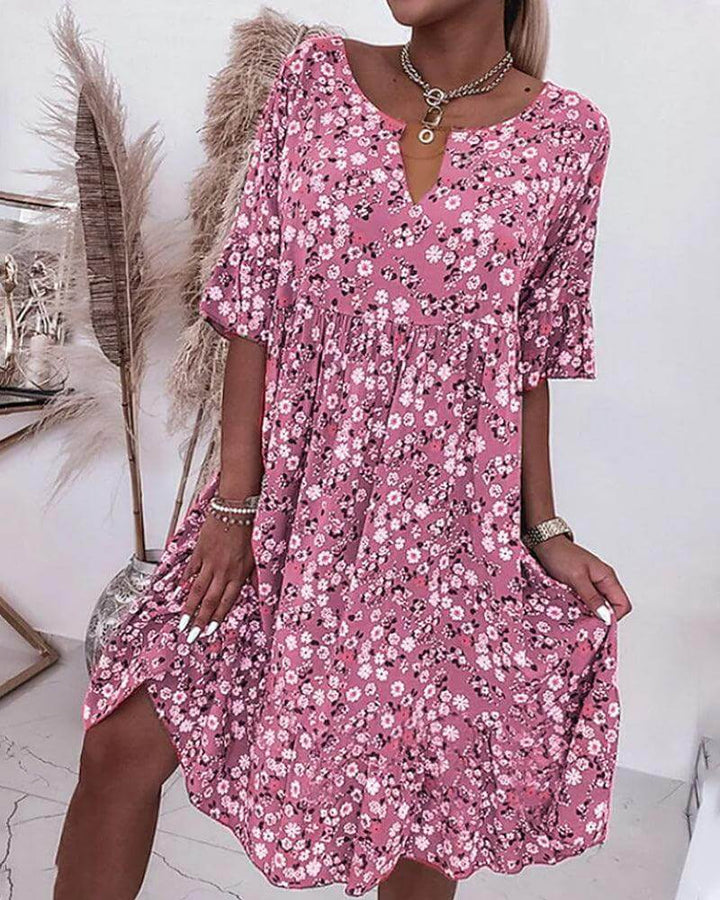 Floral Midi Women's Dress: Elegant & Lightweight Summer Dress