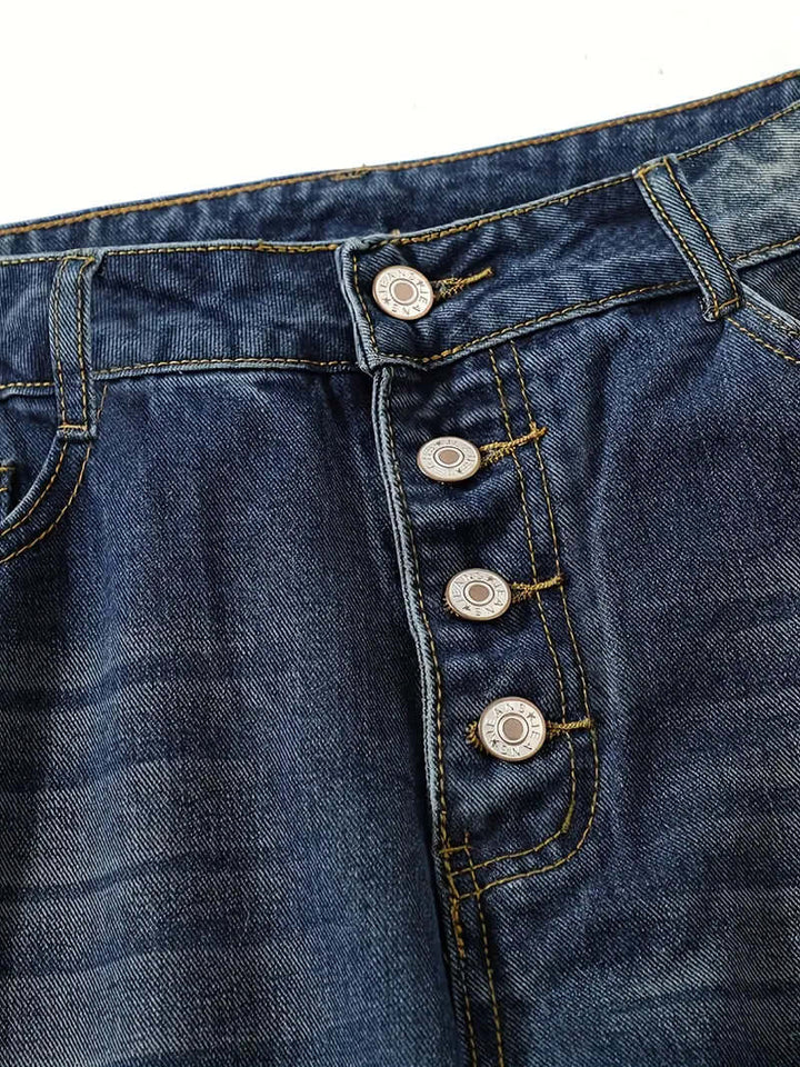 Women's High-Waisted Loose Fit Denim Jeans
