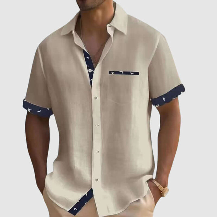 Men's Summer Short Sleeve Check Shirt