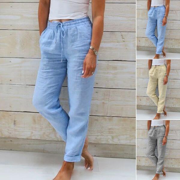 Unisex Elastic Cotton Pants: Comfortable & Stylish Everyday Trousers