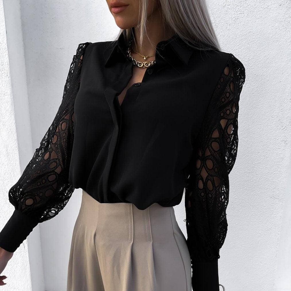 Elegant Lace Detail Women's Top
