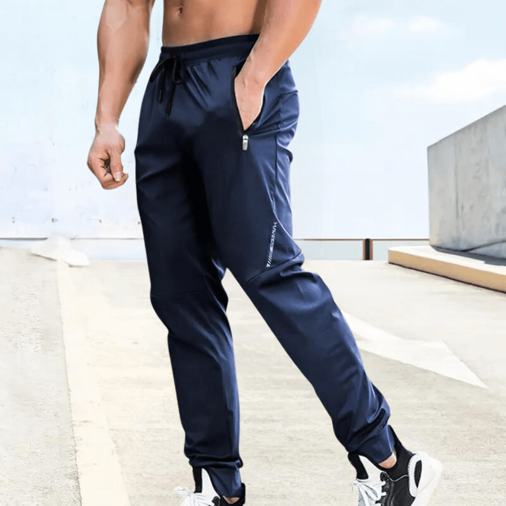 Men's Slim Fit Athletic Joggers with Zipper Pockets