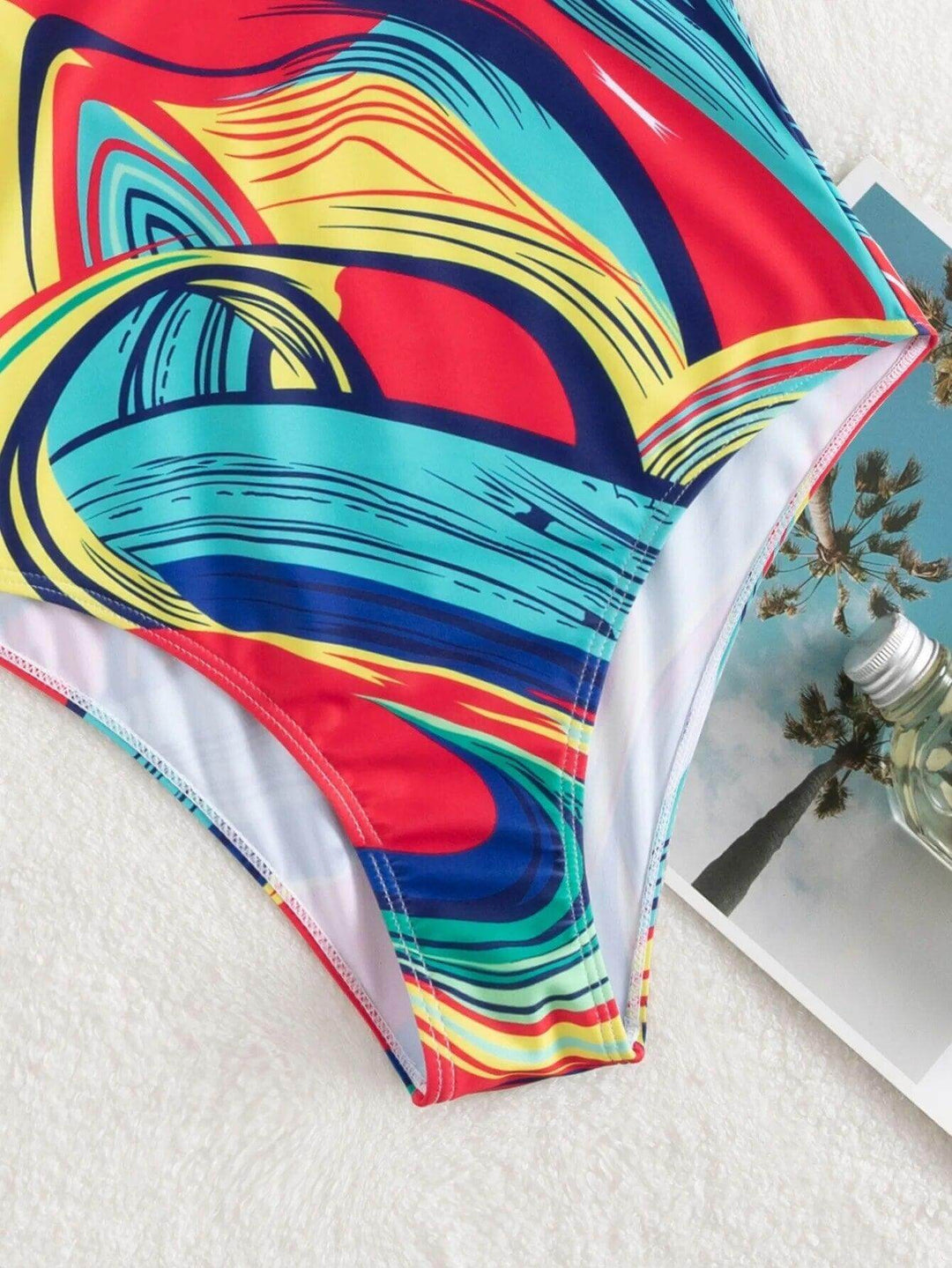 Women's V-Neck One-Piece Swimsuit: Elegant & Comfortable