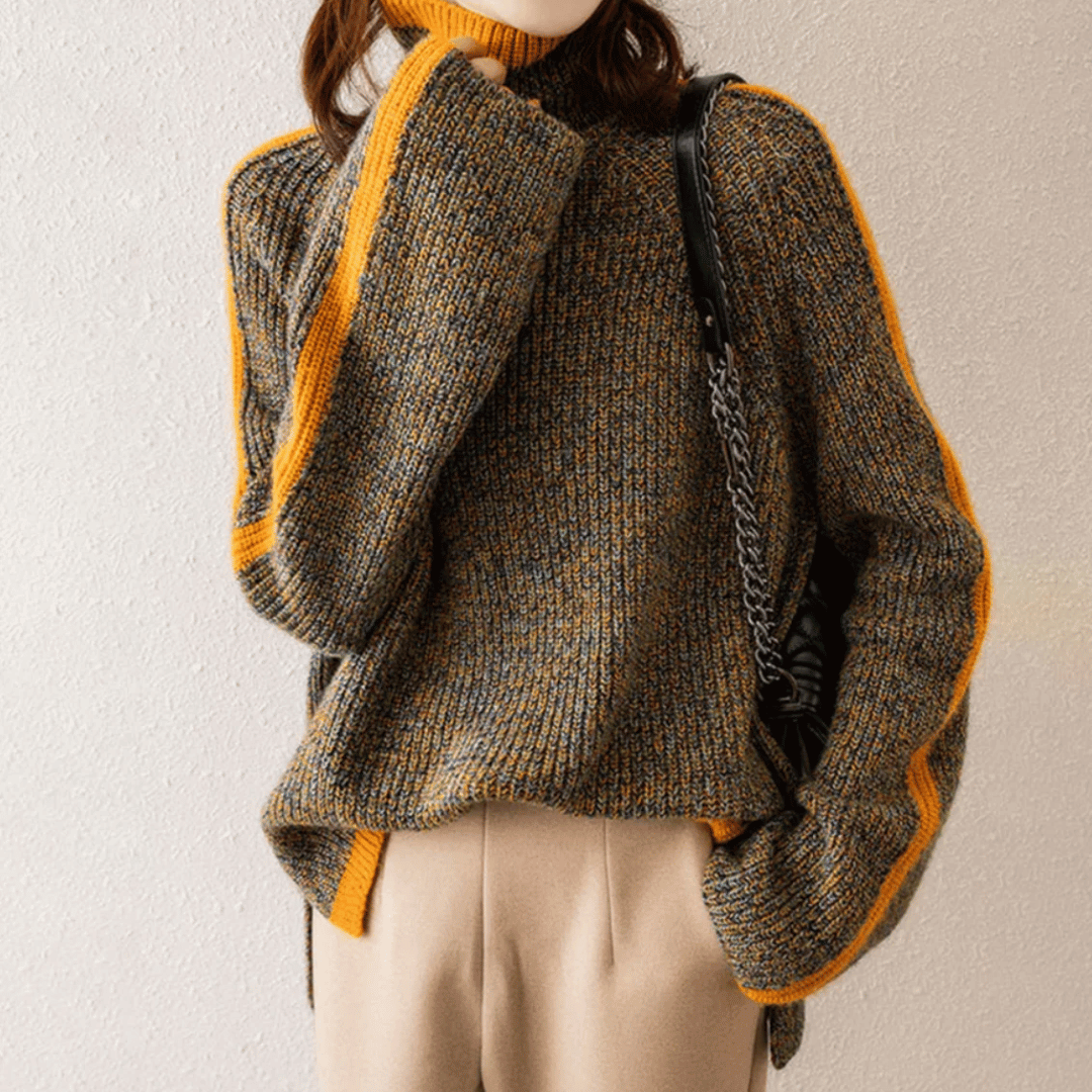 Women's Oversized Knit Turtleneck Sweater