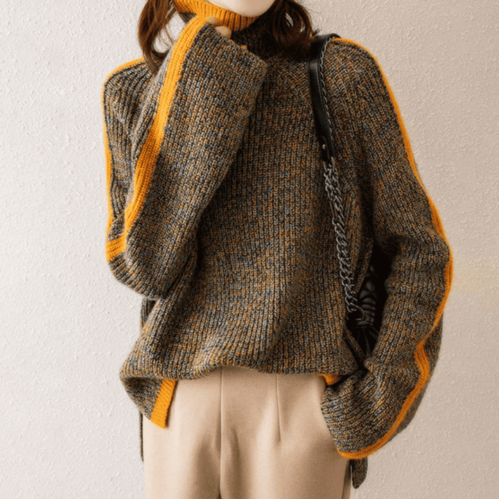 Women's Oversized Knit Turtleneck Sweater