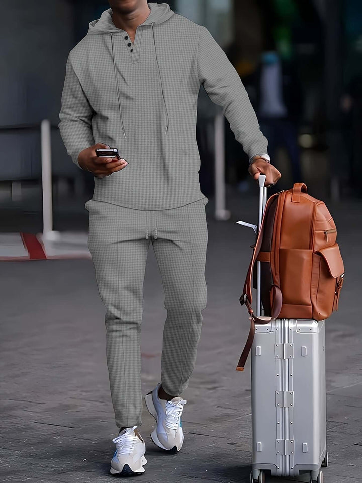 Men's Comfortable Tracksuit Set: Hoodie & Joggers