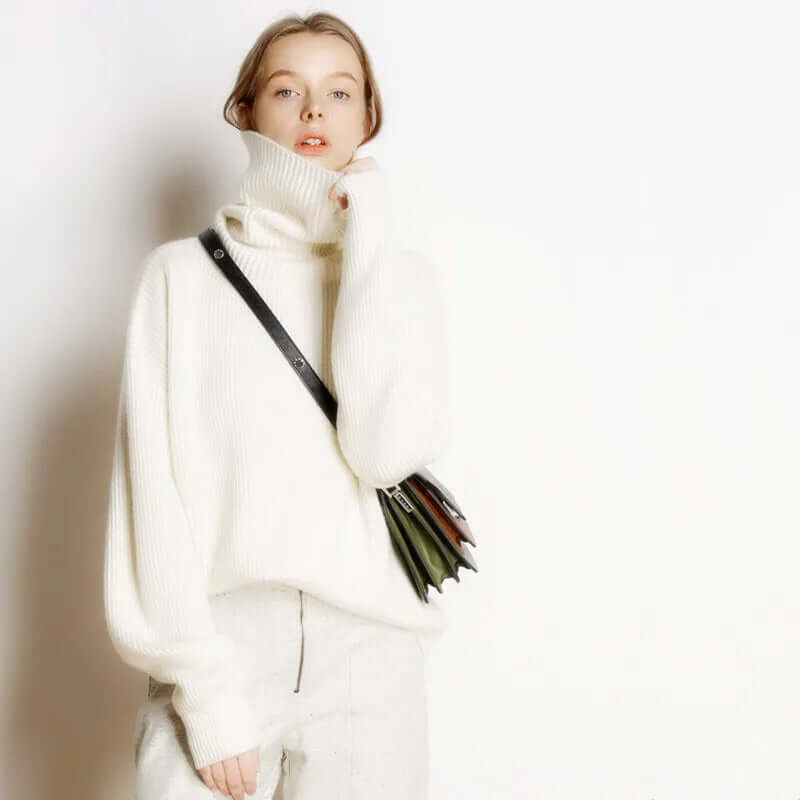 Women's Warm Winter Turtleneck Knit Sweater