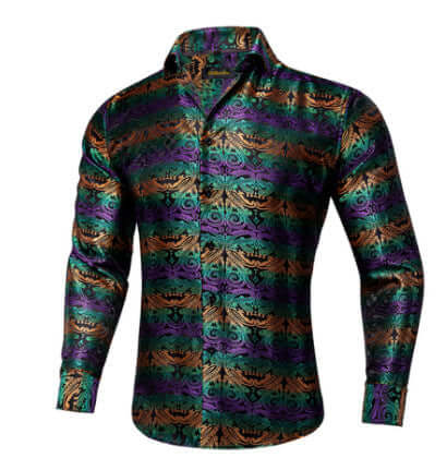 Men's Relaxed-Fit Stand Collar Shirt