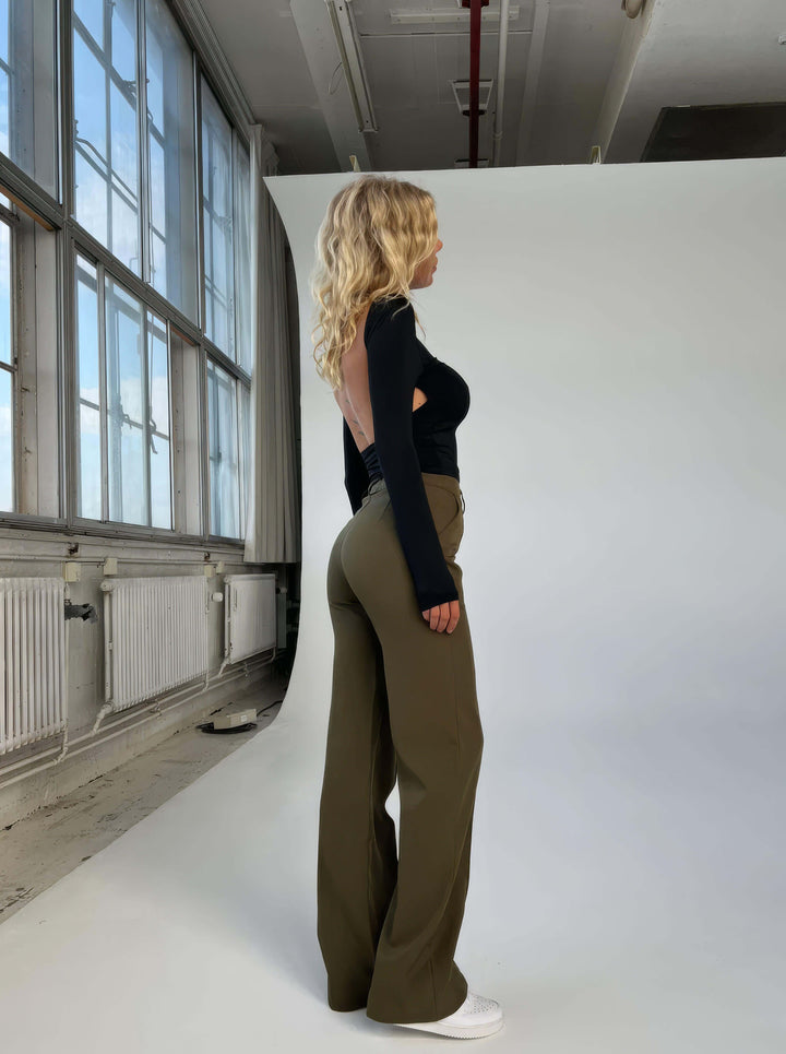 High-Waisted Elegant Women's Trousers