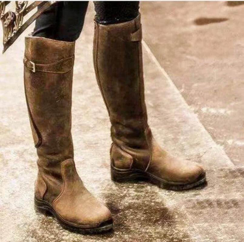 Waterproof Leather Winter Riding Boots