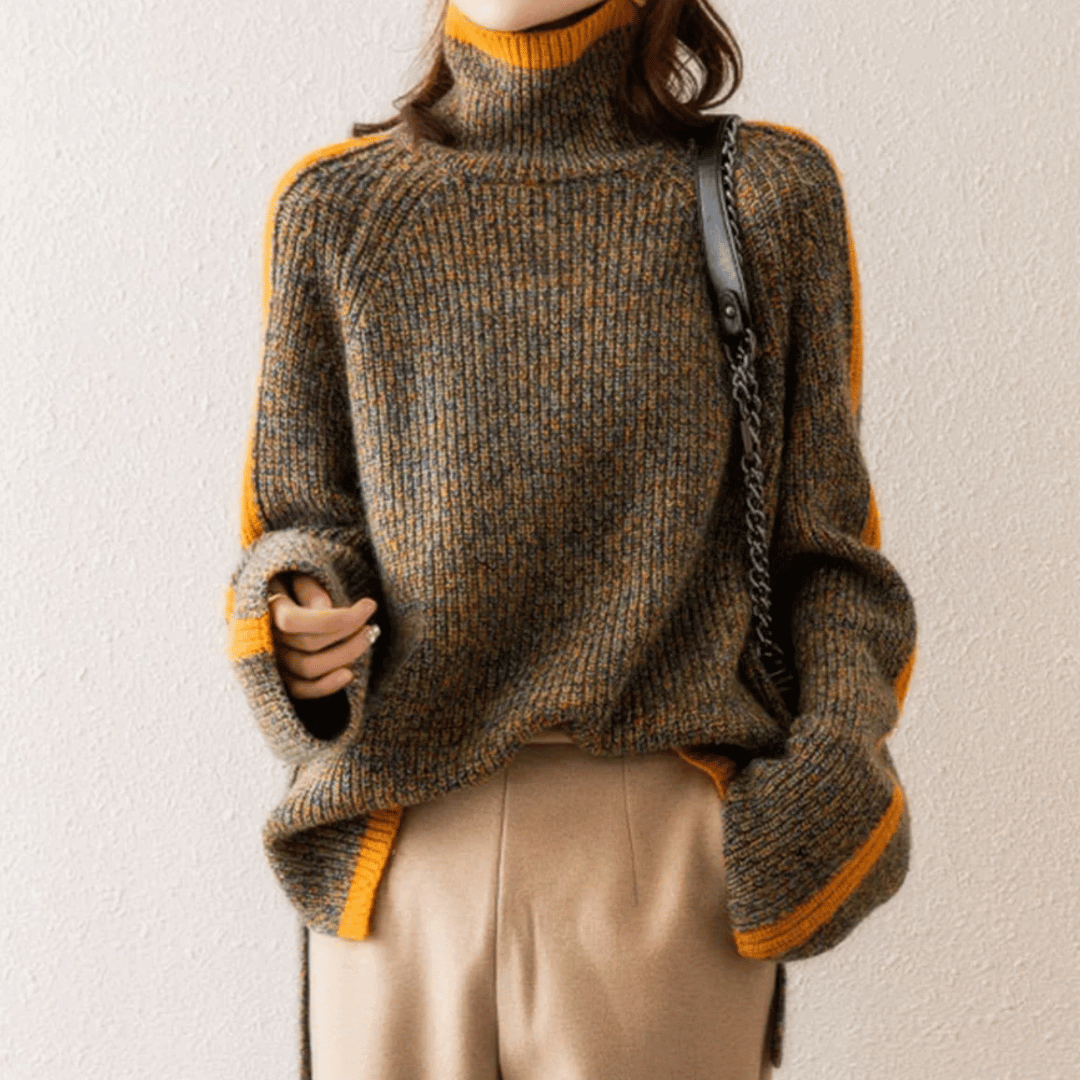 Women's Oversized Knit Turtleneck Sweater