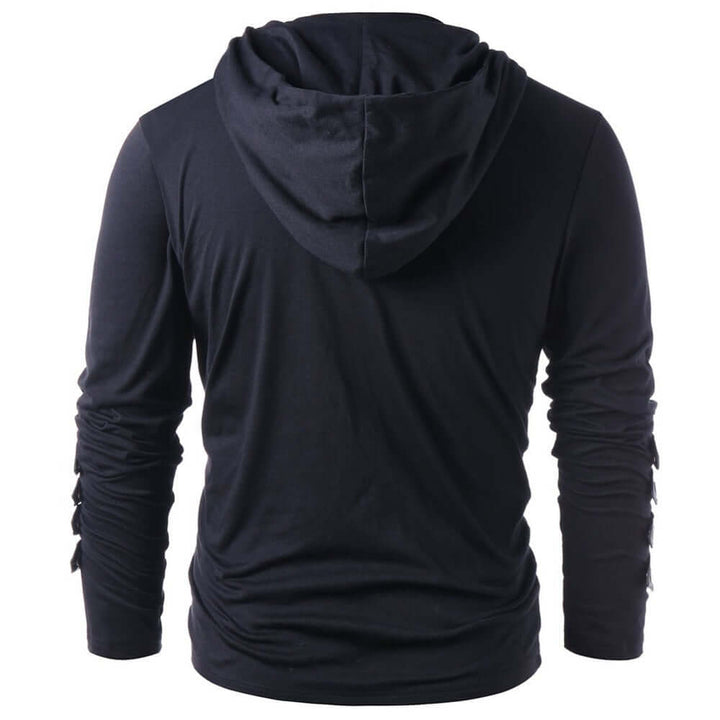 Men's Gothic Lace-Up Sweater: Edgy Style & Comfort