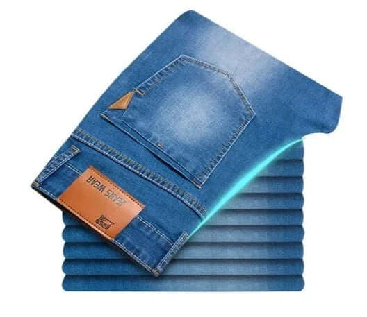 Men's Classic Straight Leg Jeans: Durable Denim