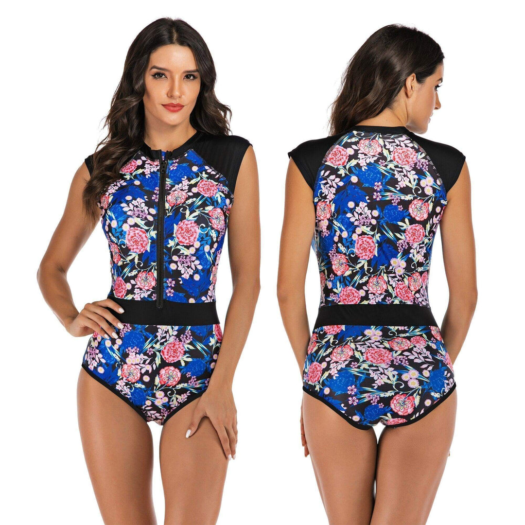 Women's Sporty Zippered Swimsuit