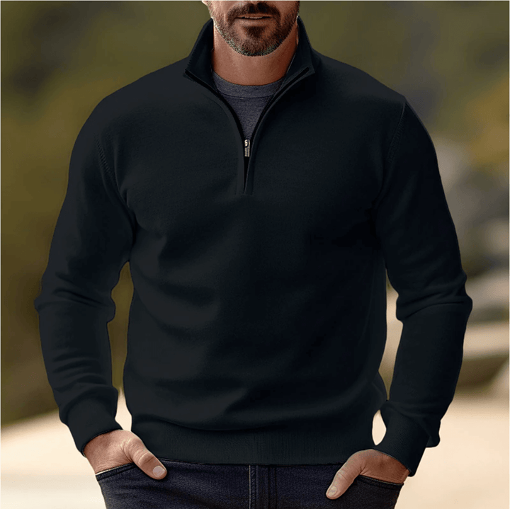 Men"s Casual Half-Zip Knit Sweater