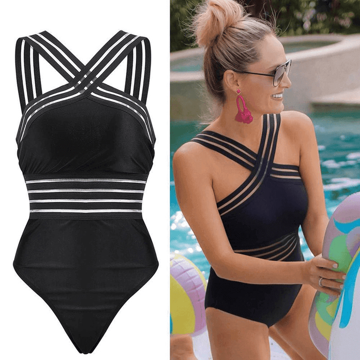 Women's High-Cut Leg One-Piece Swimsuit