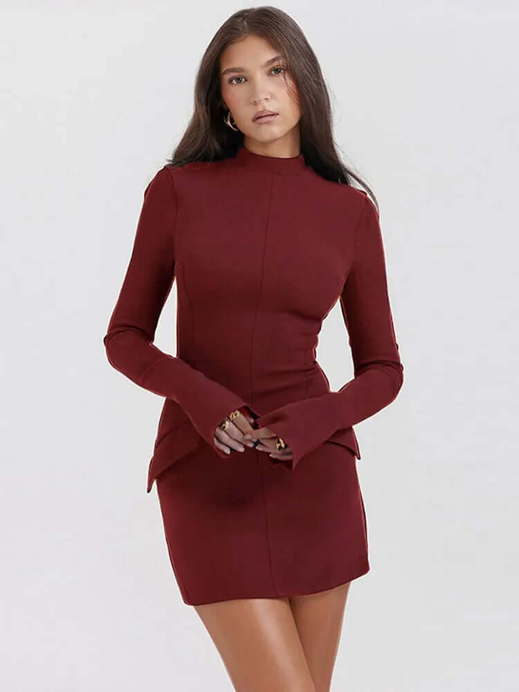 Elegant Turtleneck Sweater Dress