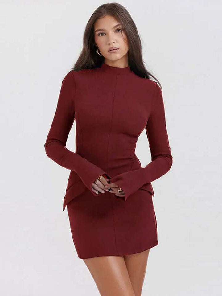 Elegant Turtleneck Sweater Dress