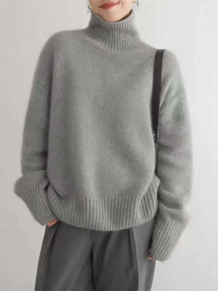 Women's Chunky Knit High Neck Sweater