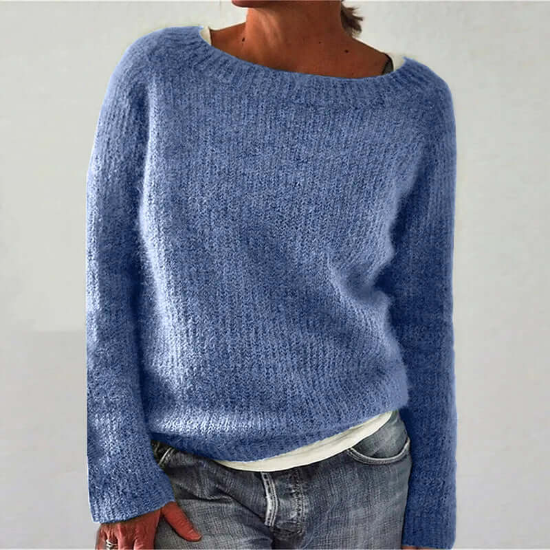 Women's Relaxed Fit Boot Neck Knit Sweater