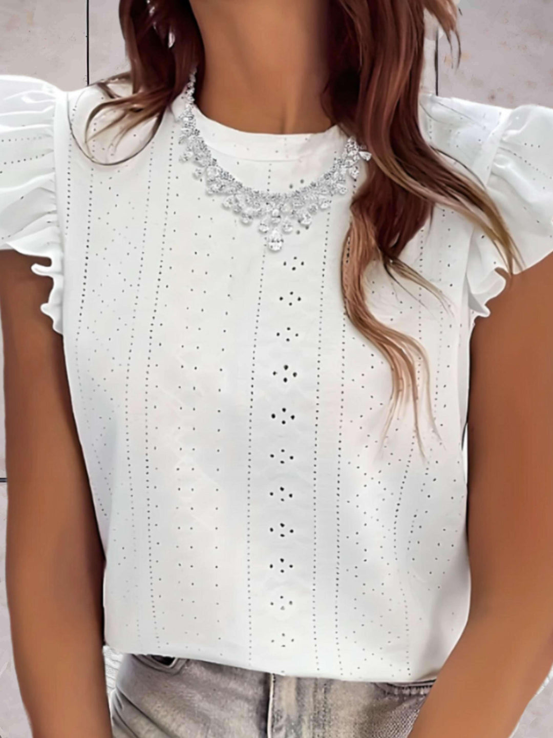 Women's Sleeveless Ruffled Casual Top