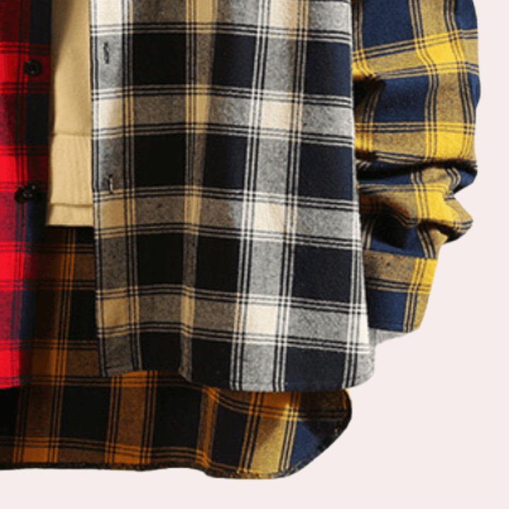 Men's Regular Fit Colorful Checkered Shirt