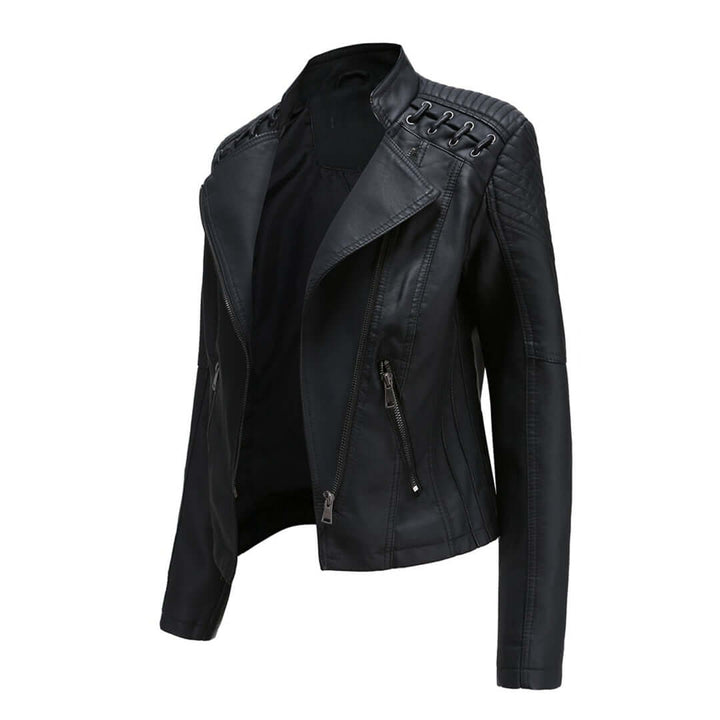 Women's PU Leather Motorcycle Jacket: Edgy Style & Comfort
