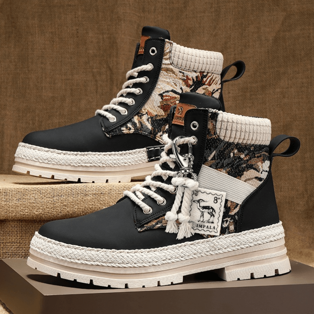 Men's High-Top Outdoor Shoes: Trendy & Durable