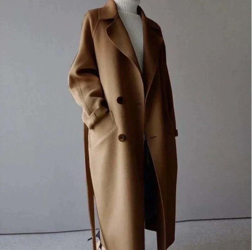 Women's Oversized Winter Coat with Belt