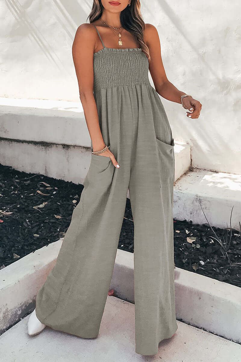 Women's Relaxed Fit Spaghetti Strap Jumpsuit