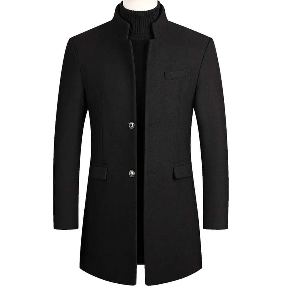 Men's Tailored Standing Collar Long Sleeve Blazer