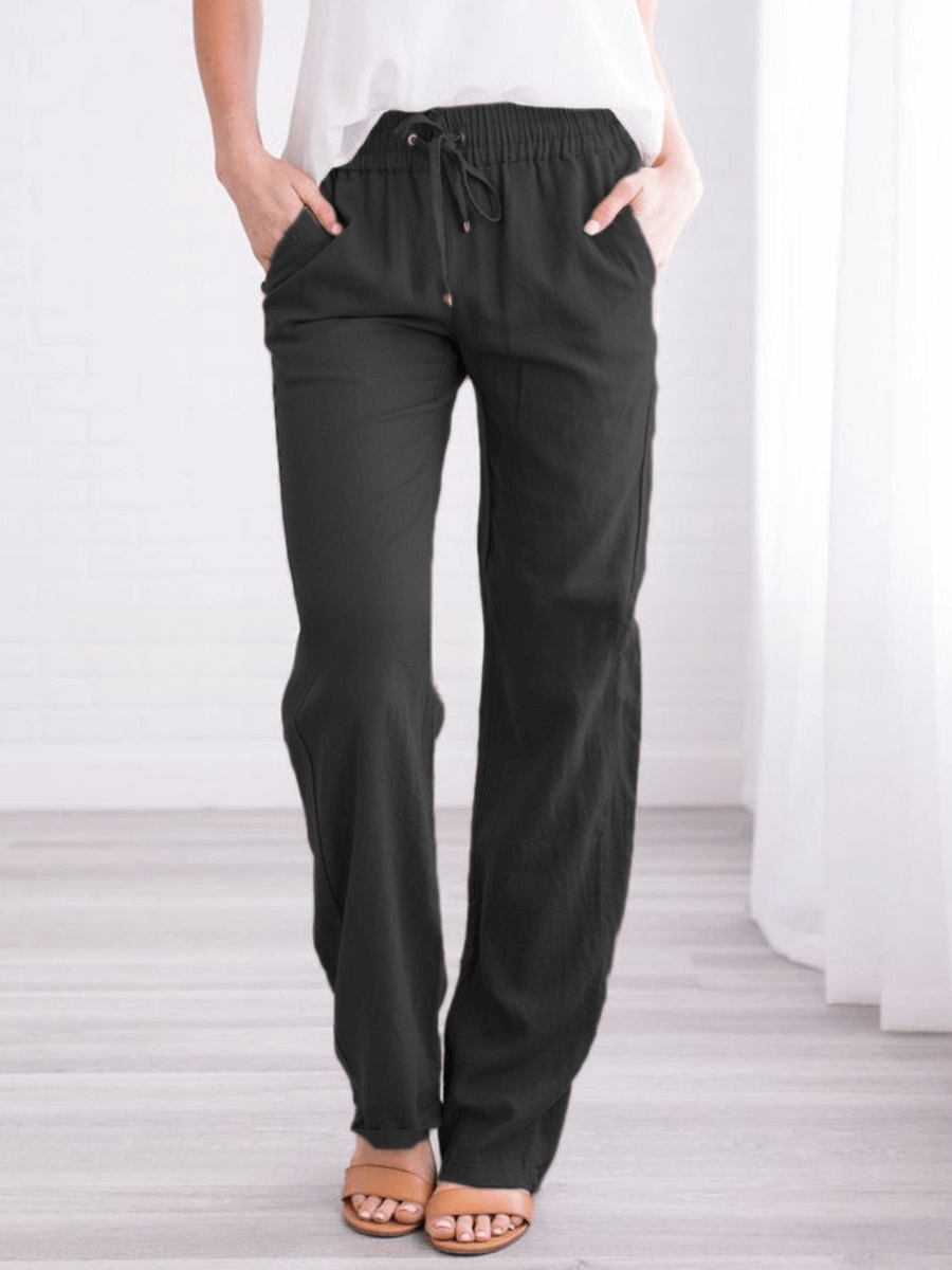 Women's Wide-Leg Drawstring Pants