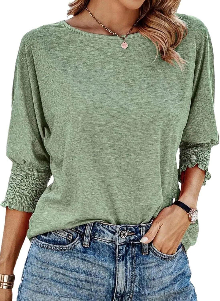 Women's Long Sleeve Ribbed Knit Top