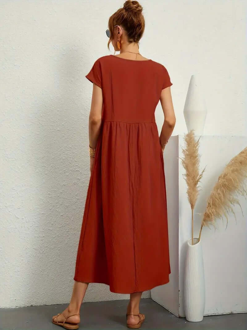Summer Sleeveless Dress & Handbag Set for Women