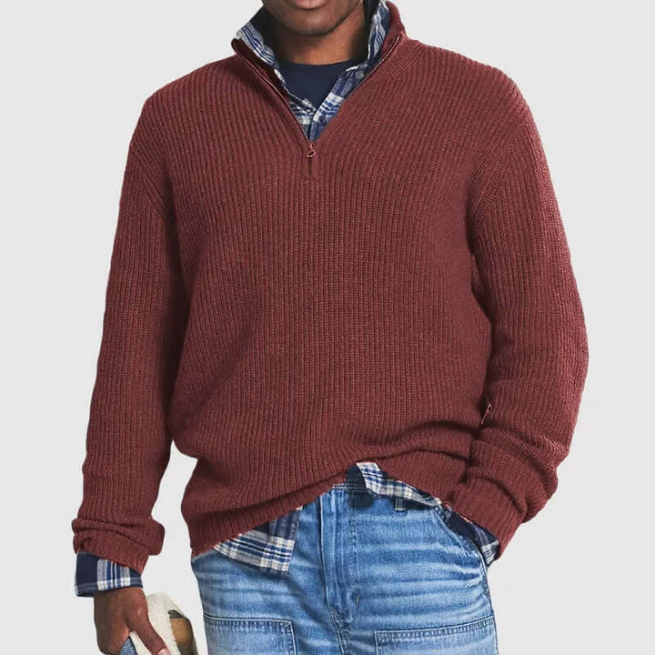 Men's Casual Knitted Sweater: Warm & Stylish