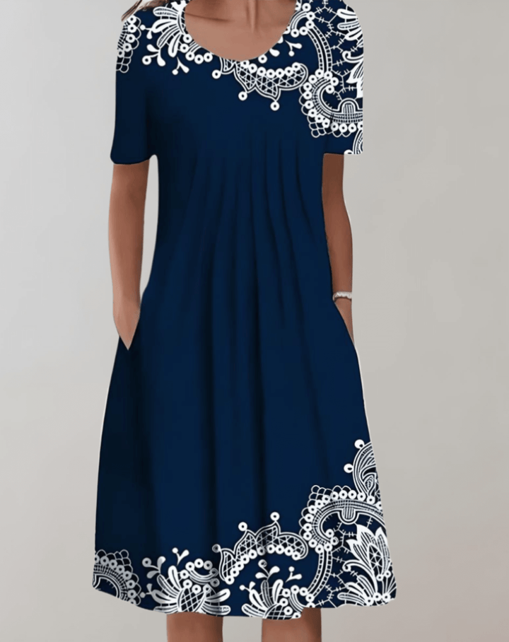 Floral Smocked Dress with Pockets: Women's Casual Summer Dress