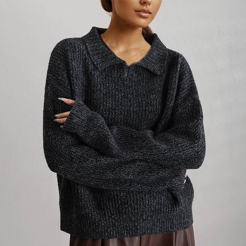 Women's Long-Sleeve Knitted Loose Sweater