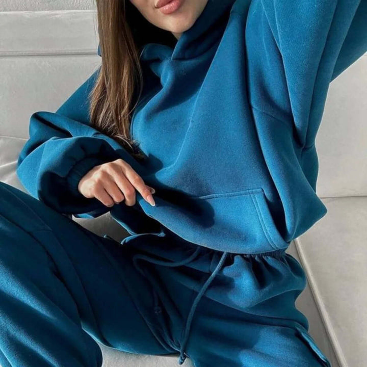 Women's Cozy Hoodie & Jogger Set: Relaxed Fit Loungewear