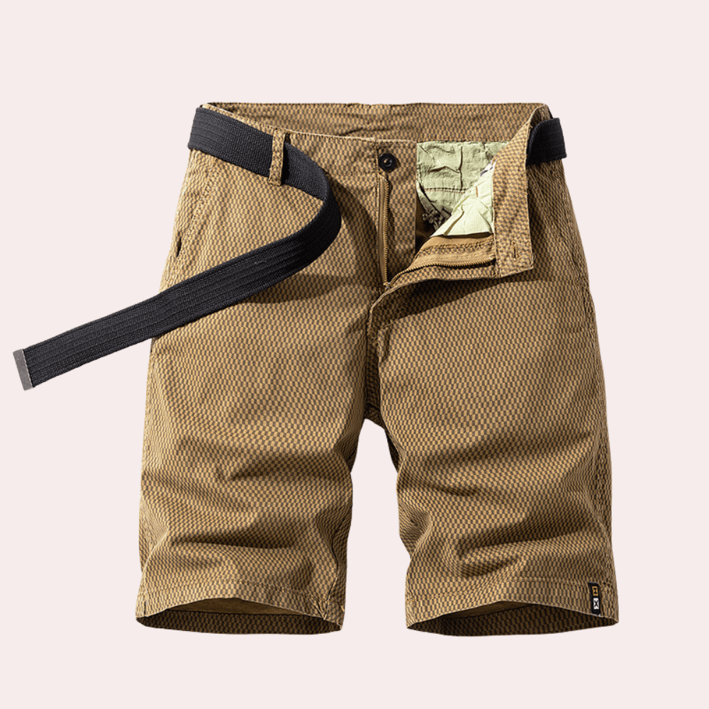 Men's Lightweight Breathable Outdoor Shorts with Adjustable Belt