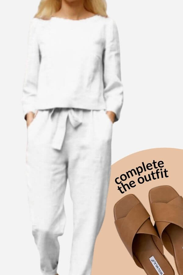 Women's Long Sleeve Shirt & Pencil Pants Set