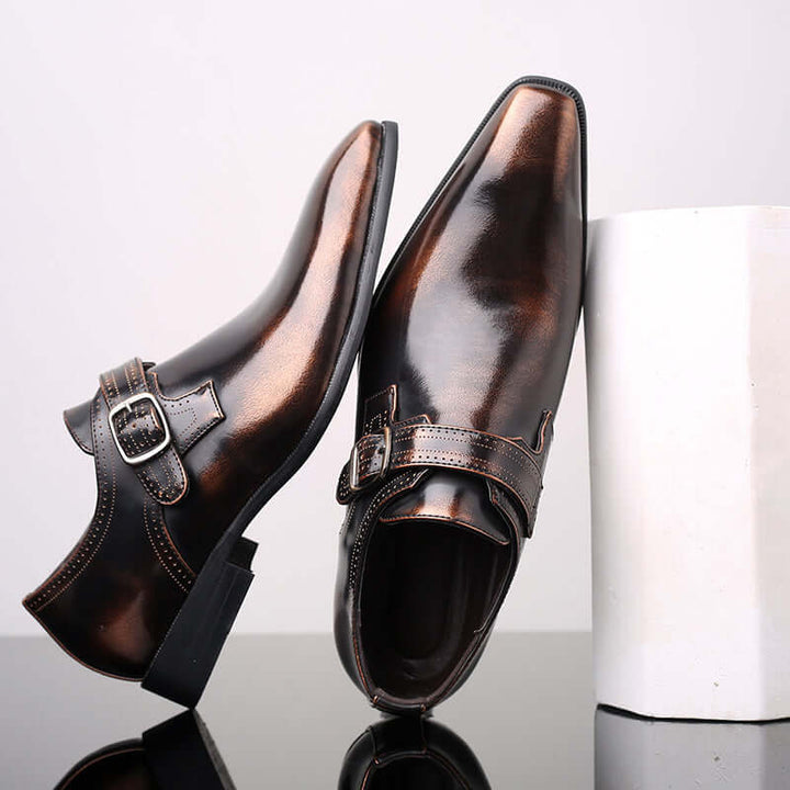 Men's Patent Leather Monk Shoes: Formal & Stylish Footwear