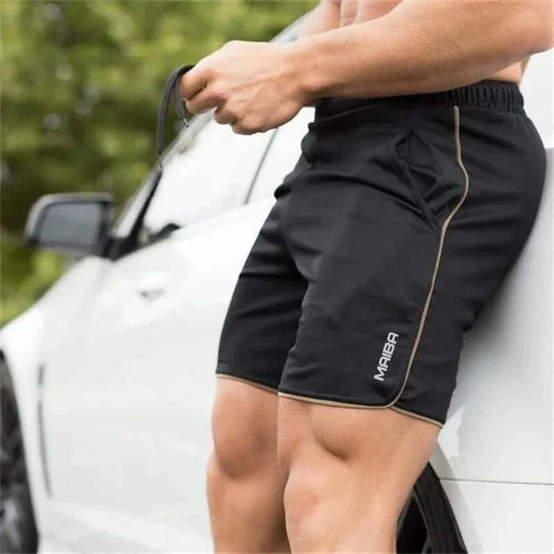 Men's Athletic Shorts: Breathable, Elastic Waist, Side Pockets