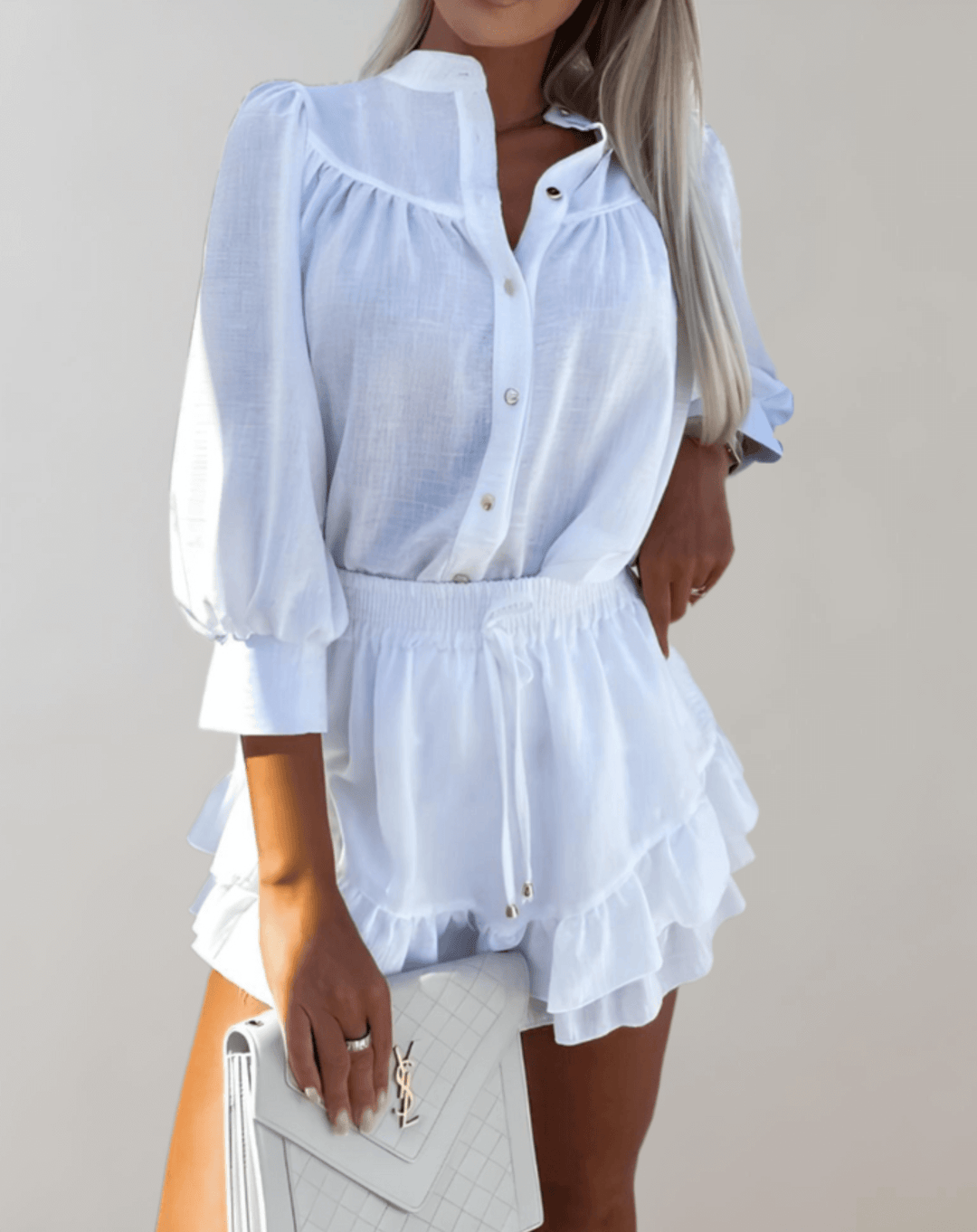 Women's Tweed Co-Ord Set: Chic Blazer & Skirt Outfit