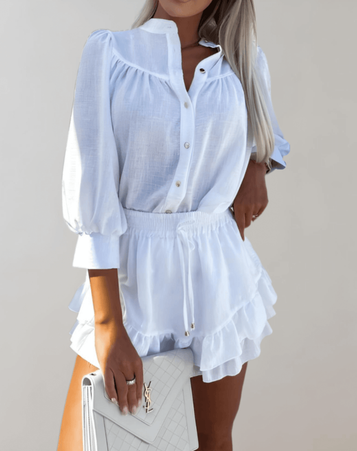 Women's Tweed Co-Ord Set: Chic Blazer & Skirt Outfit