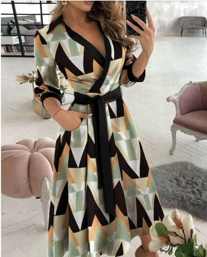 Elegant Midi Wrap Dress for Women