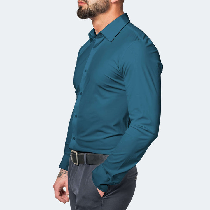 Men's Wrinkle-Free Stretch Shirt: Breathable Comfort