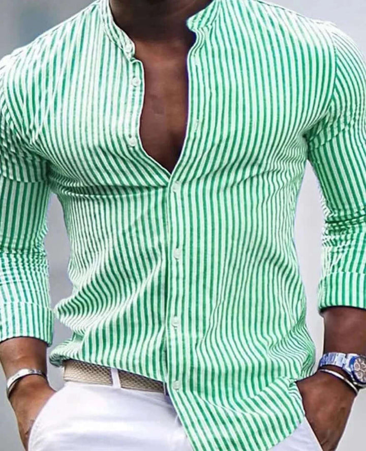 Men's Classic Striped Cotton Shirt