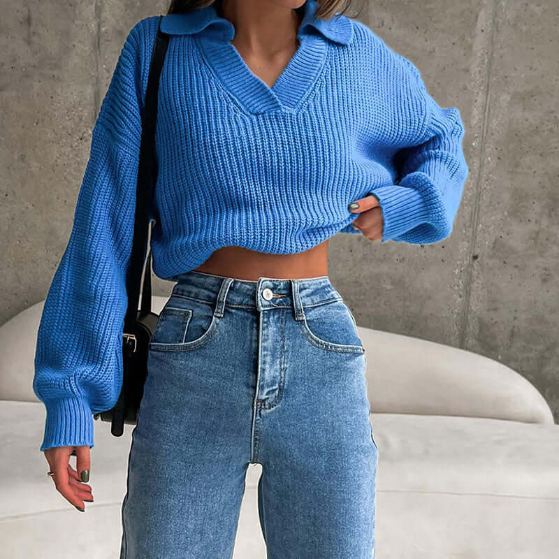 Women's Cozy Knit Sweater: Relaxed Fit, All Seasons