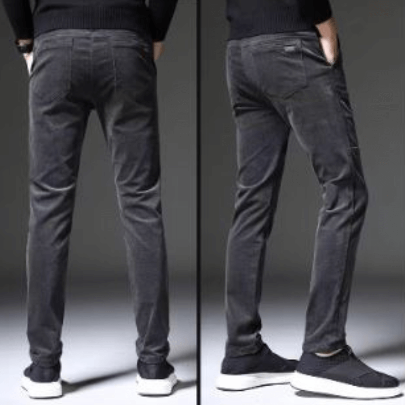 Men's Fleece-Lined Corduroy Pants: Warm & Stylish