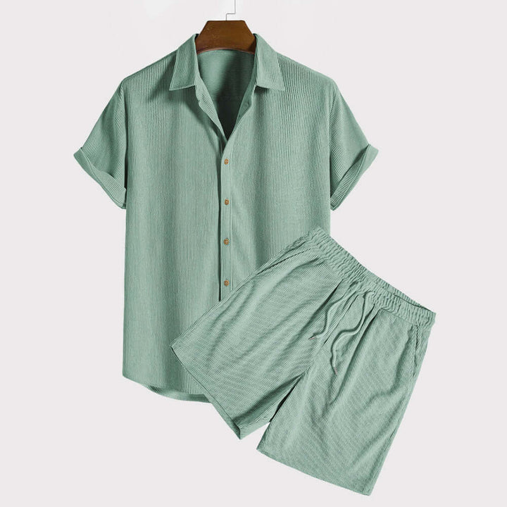 Men's Casual Corduroy Beach Set: Summer Comfort & Style